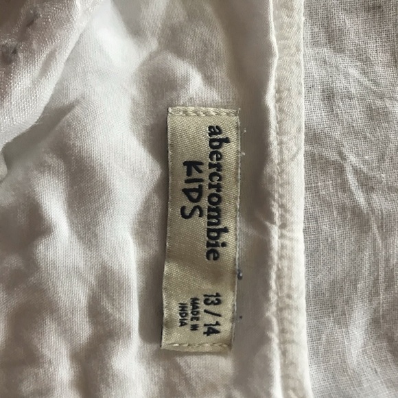 White Abercrombie size 13/14 blouse - Picture 2 of 3